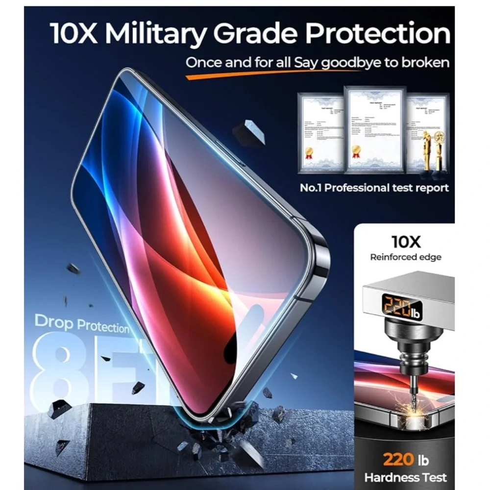 iPhone 15 Pro Max Screen Protector - MRGLAS 3+2 Packs Pro Max Screen Protector